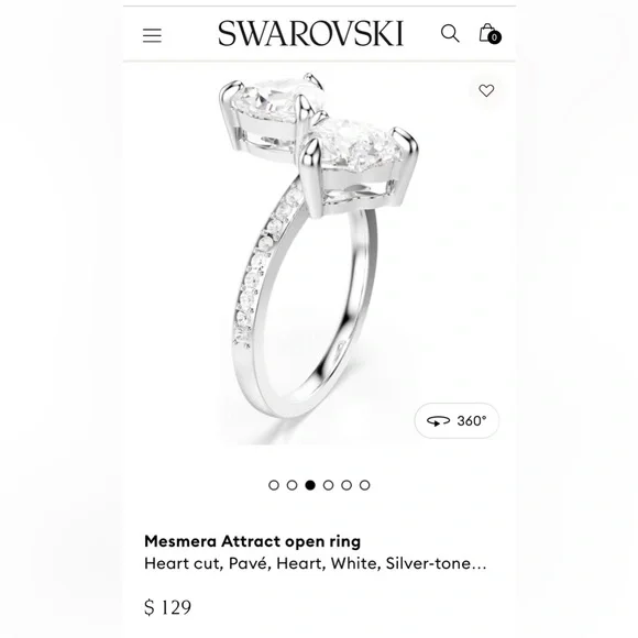 Swarovski Mesmera Crystal Ring - Picture 7 of 9